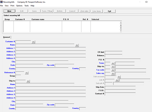 screen shot of accounts receivable solutions software