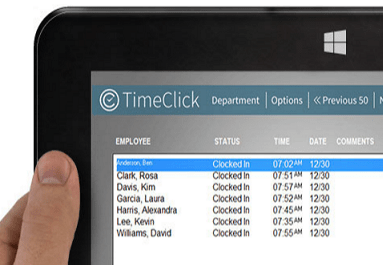 Picture of Timeclick time clock software